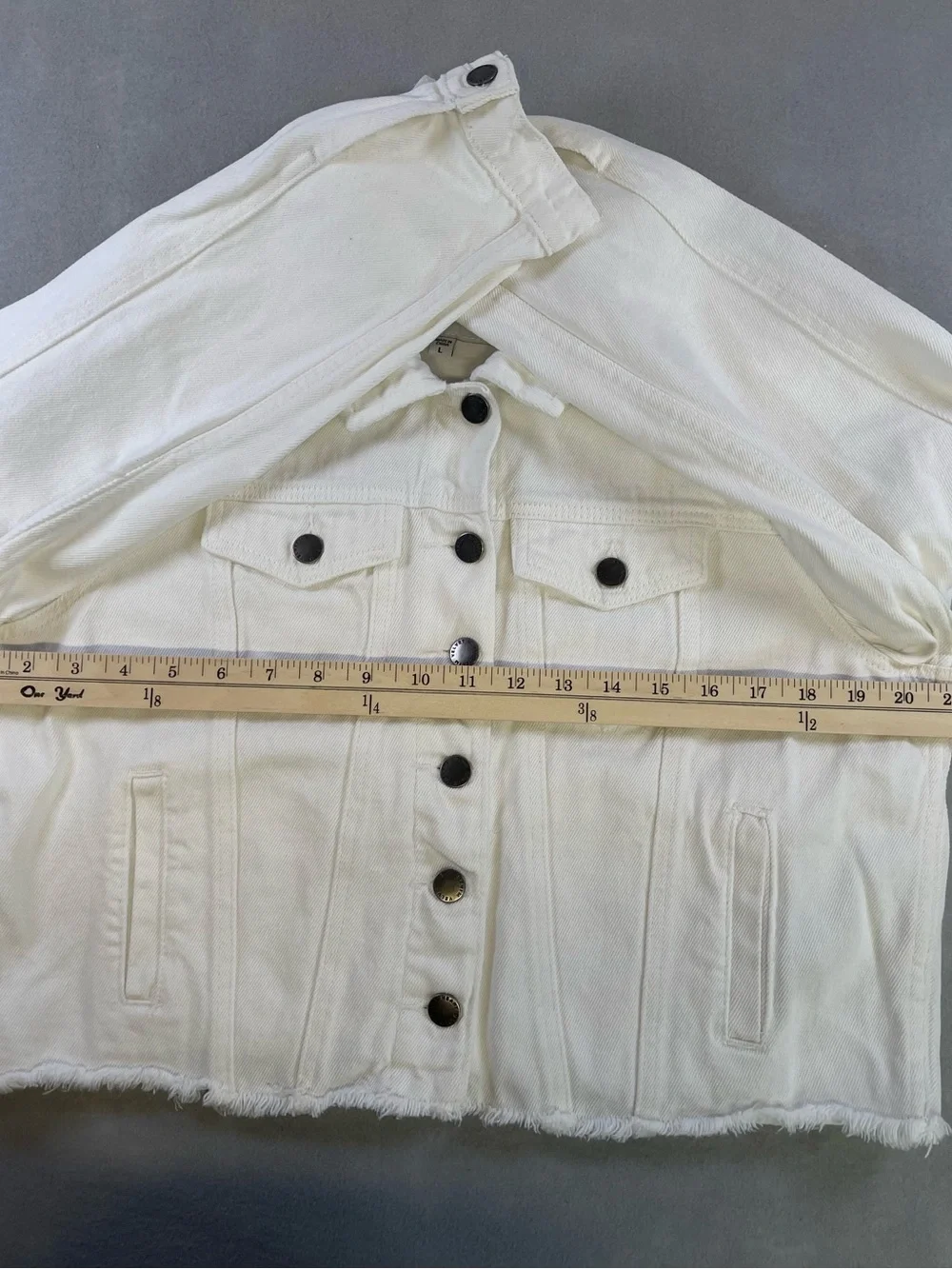 Velvet Heart White Denim Jacket - Picture 6 of 10